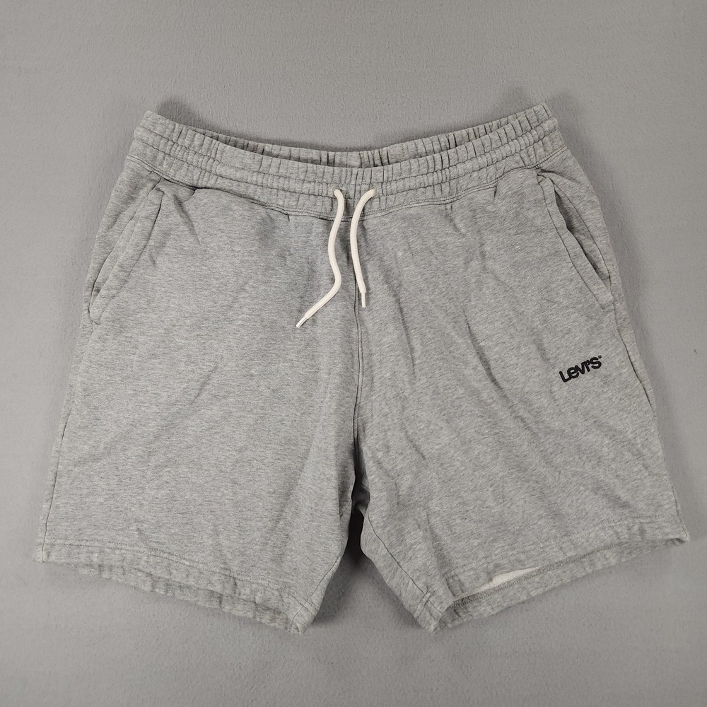 Levi's Men's Heather Grey Fleece Sweat Shorts Size Large Drawstring